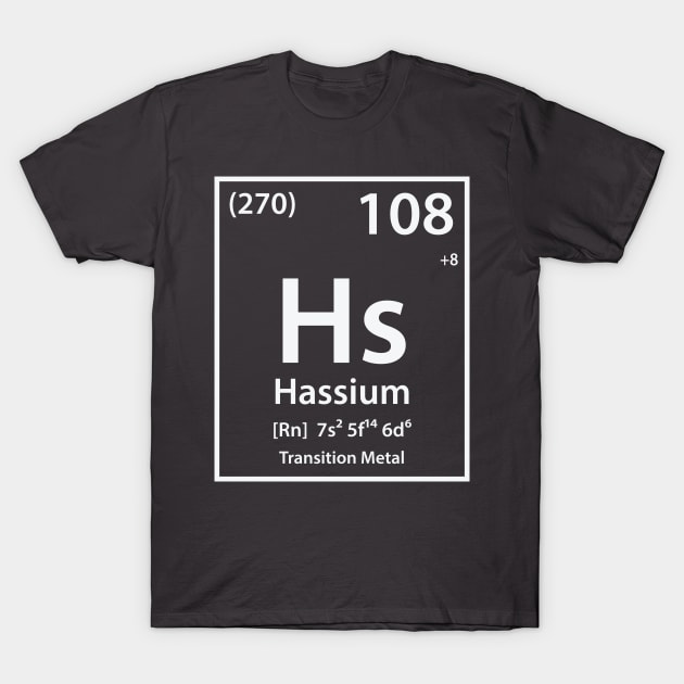 Hassium Element T-Shirt by cerebrands